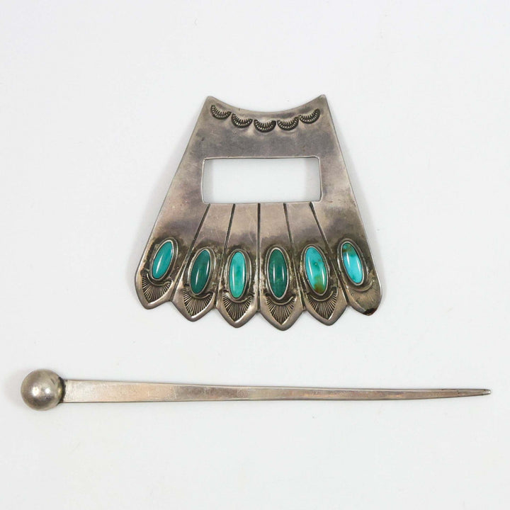 1940s Turquoise Hair Barrette