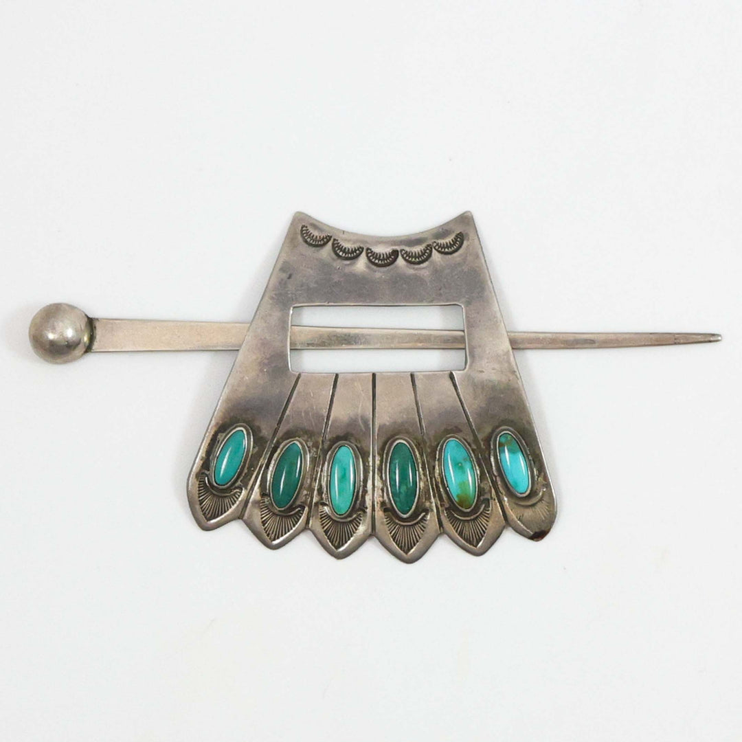 1940s Turquoise Hair Barrette