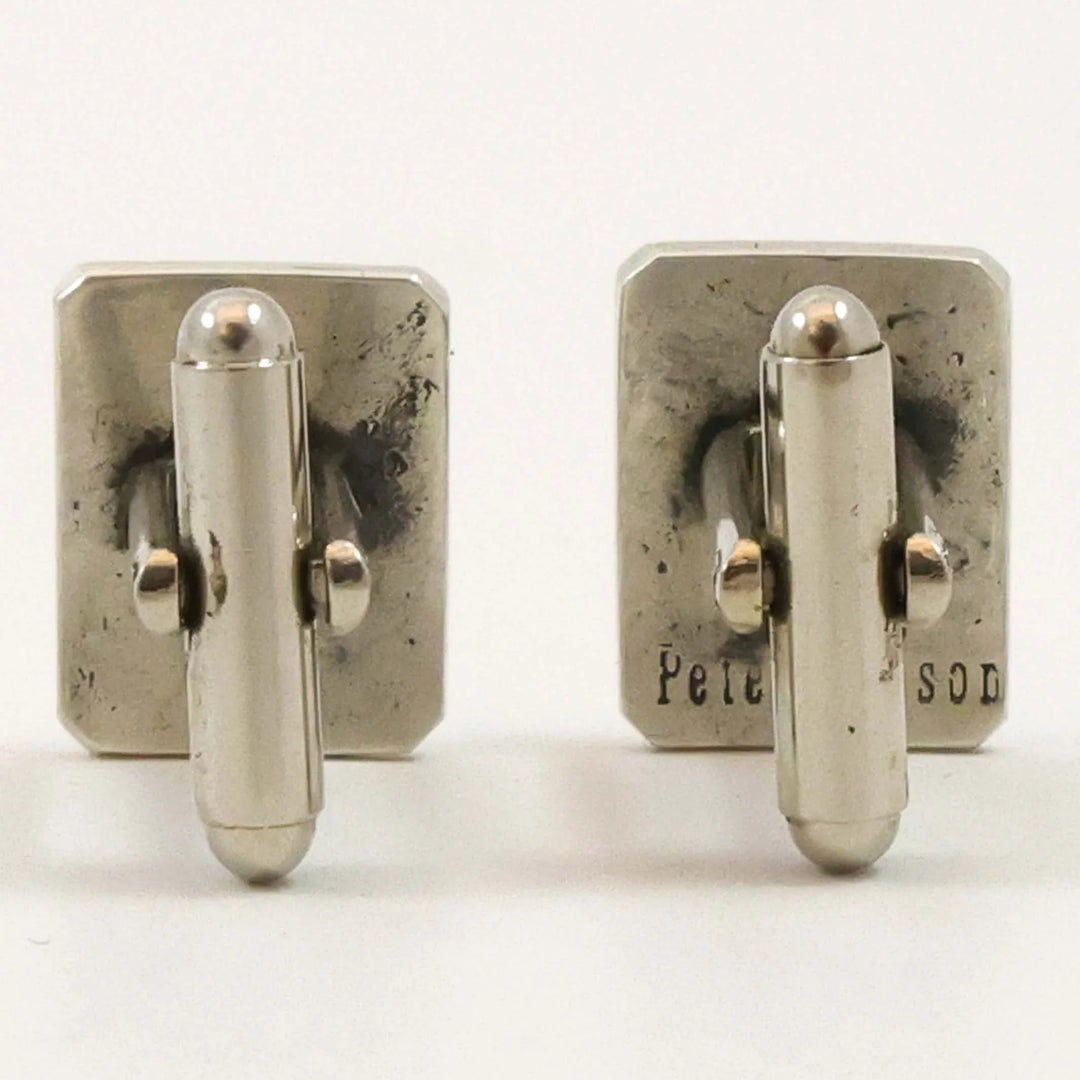 Silver Overlay Cuff Links