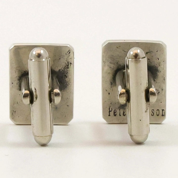 Silver Overlay Cuff Links
