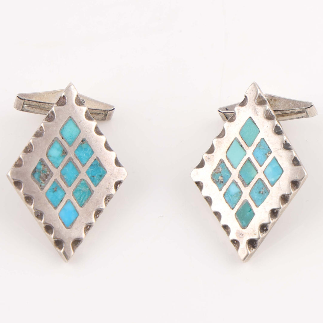 1950s Zuni Turquoise Cufflinks