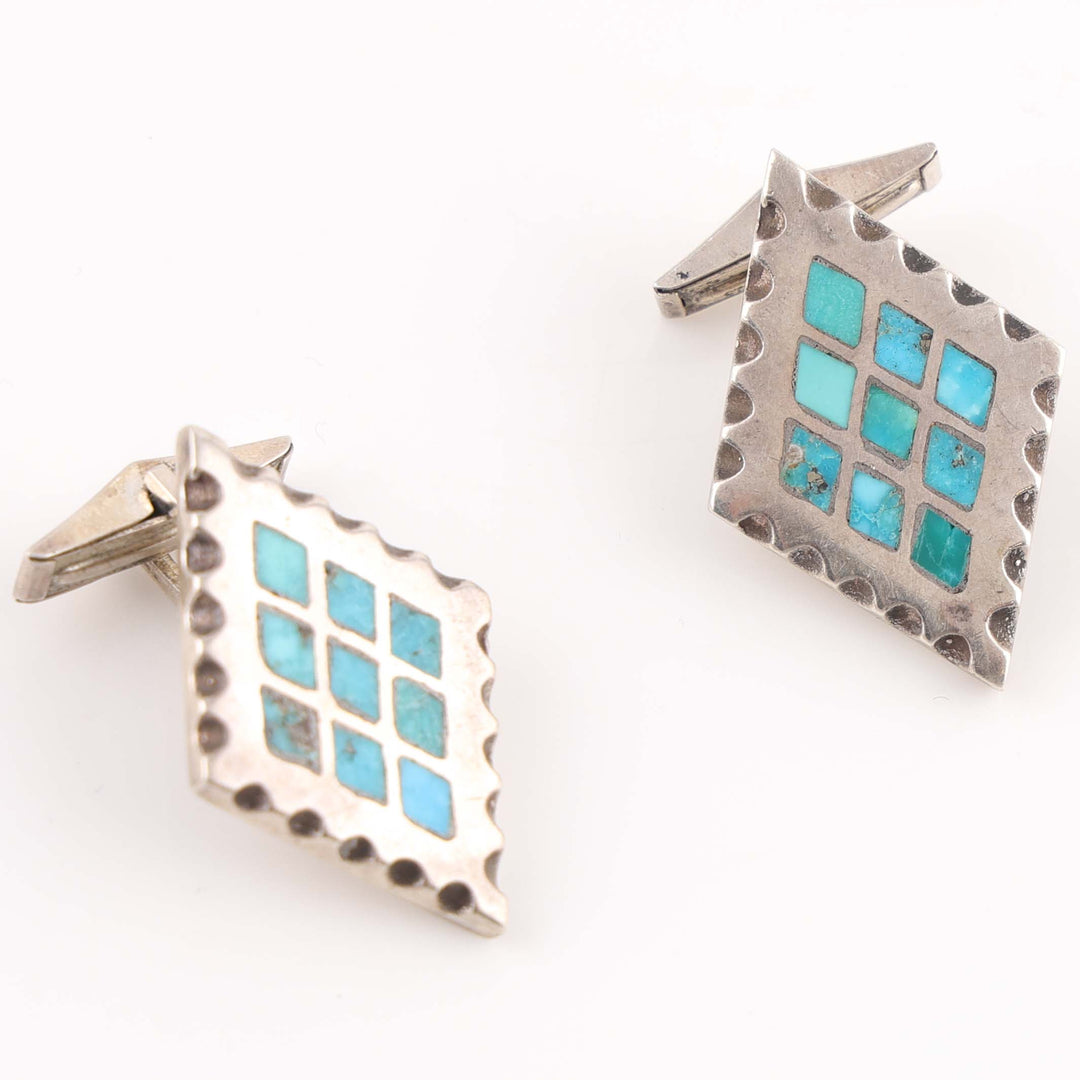 1950s Zuni Turquoise Cufflinks