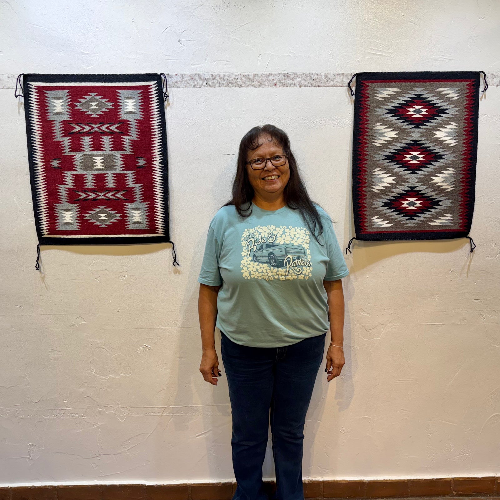 Navajo Eyedazzler Weaving by Arlene Hardy