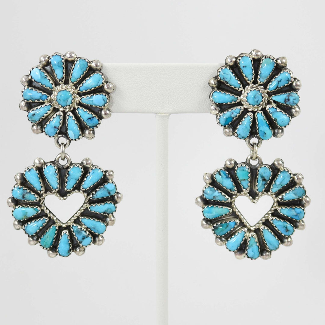Kingman Turquoise Earrings by James Freeland - Garland's