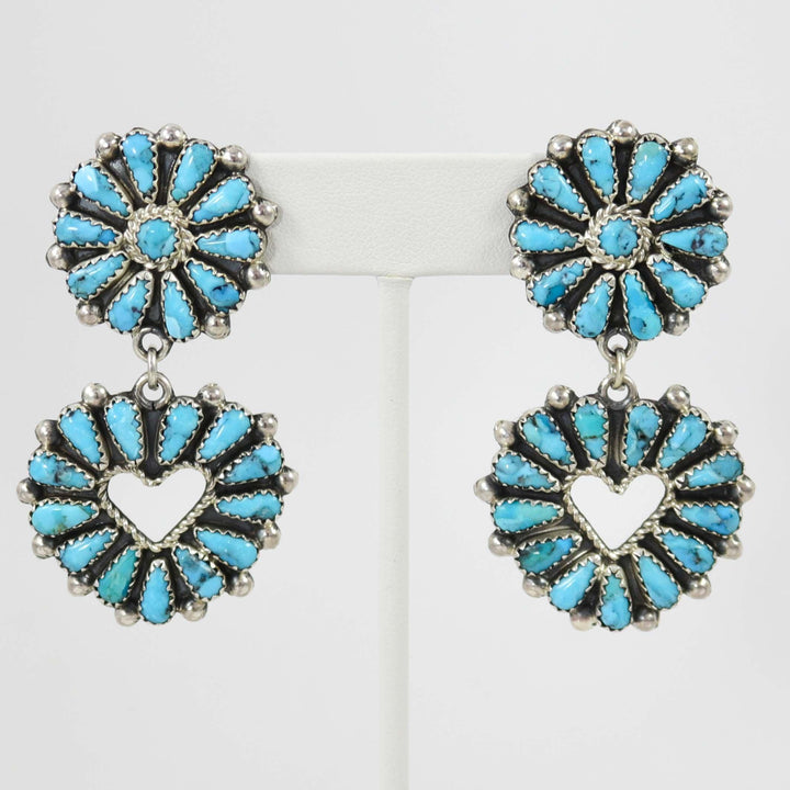 Kingman Turquoise Earrings by James Freeland - Garland's