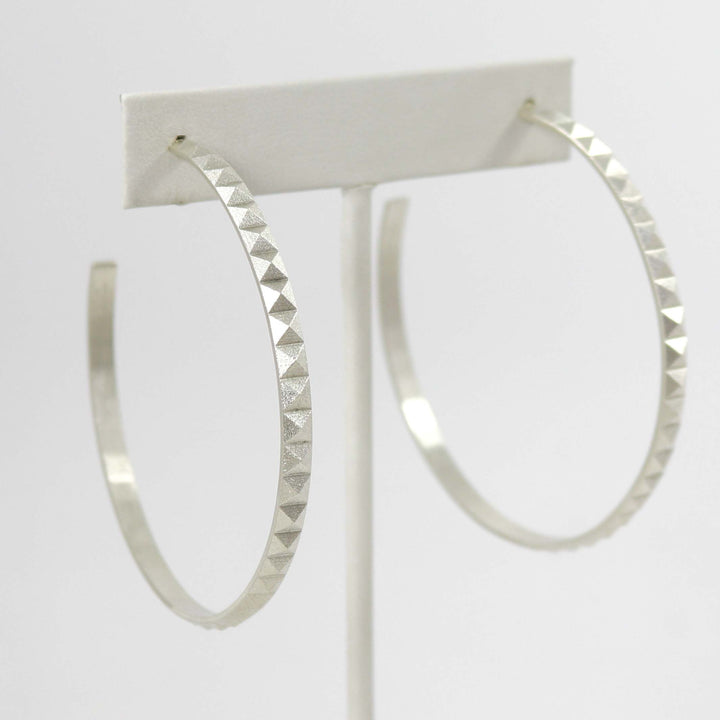 Pyramid Hoop Earrings