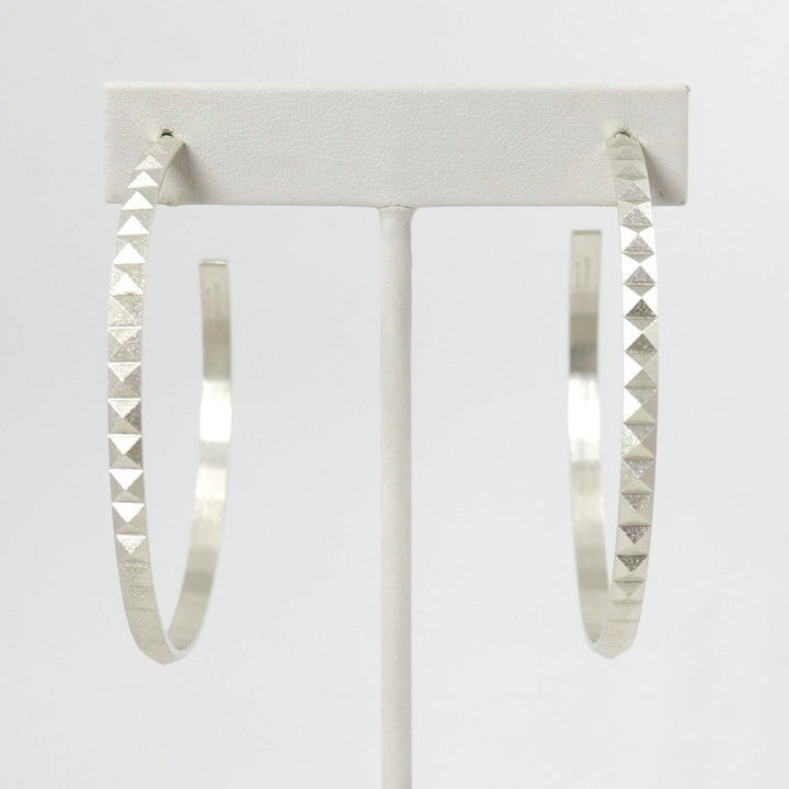 Pyramid Hoop Earrings