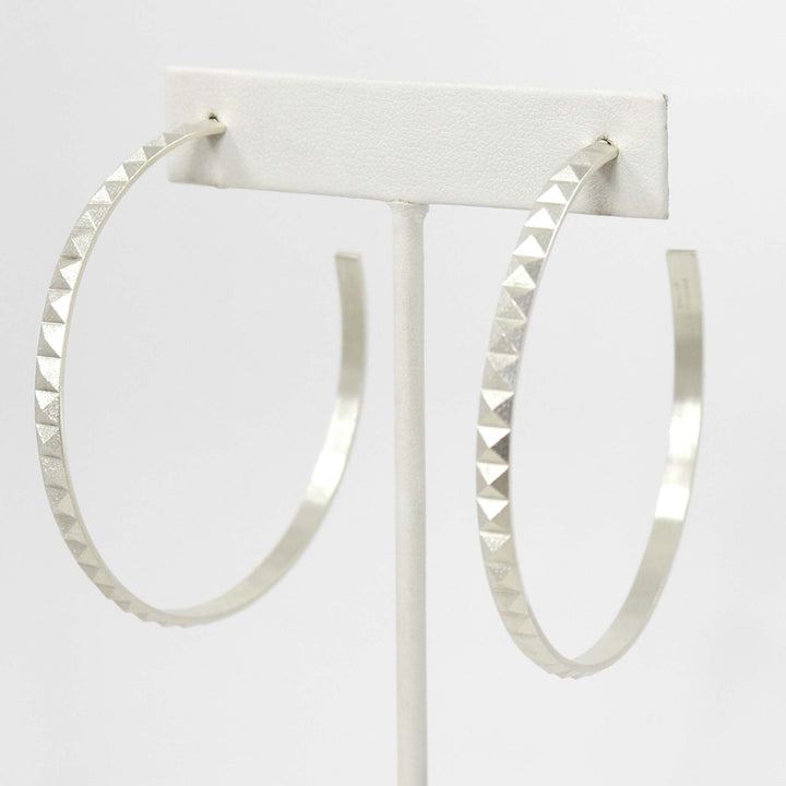 Pyramid Hoop Earrings