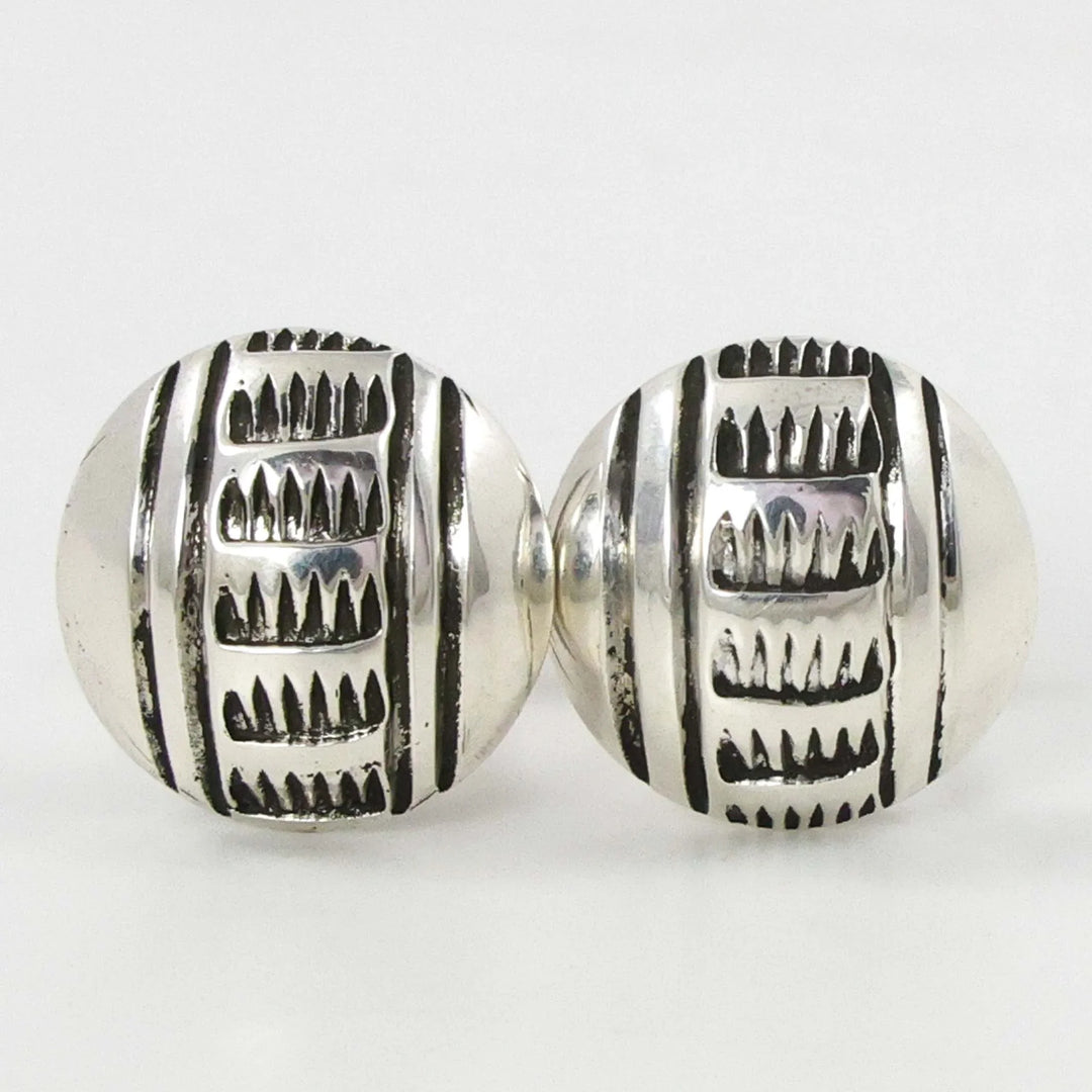 Stamped Silver Earrings