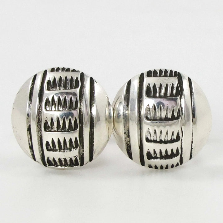 Stamped Silver Earrings