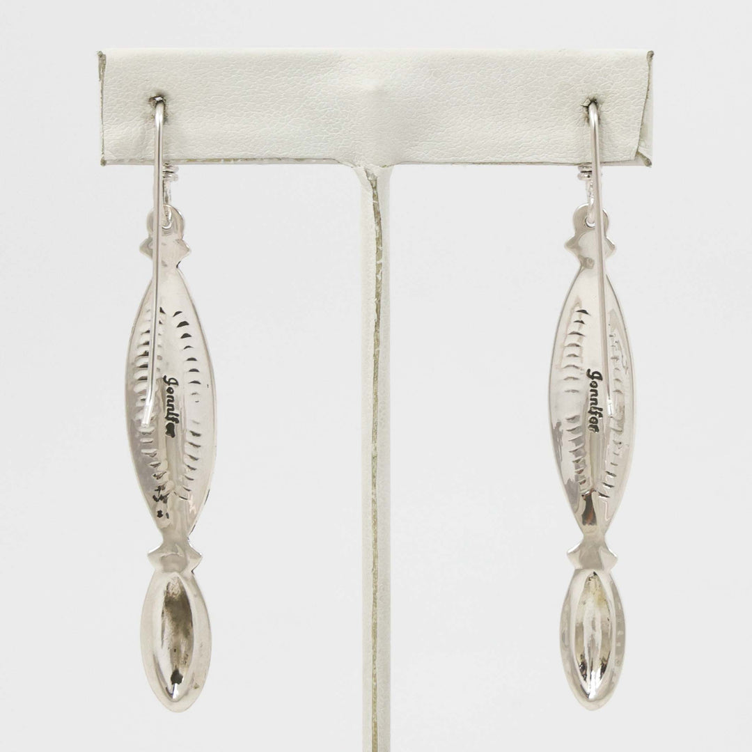 Stamped Silver Earrings