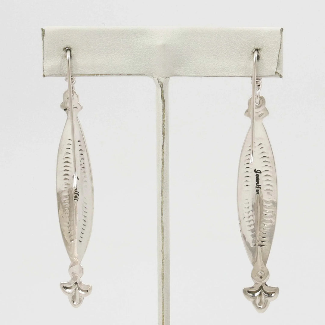 Stamped Silver Earrings