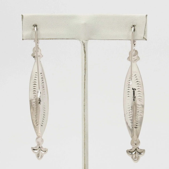 Stamped Silver Earrings