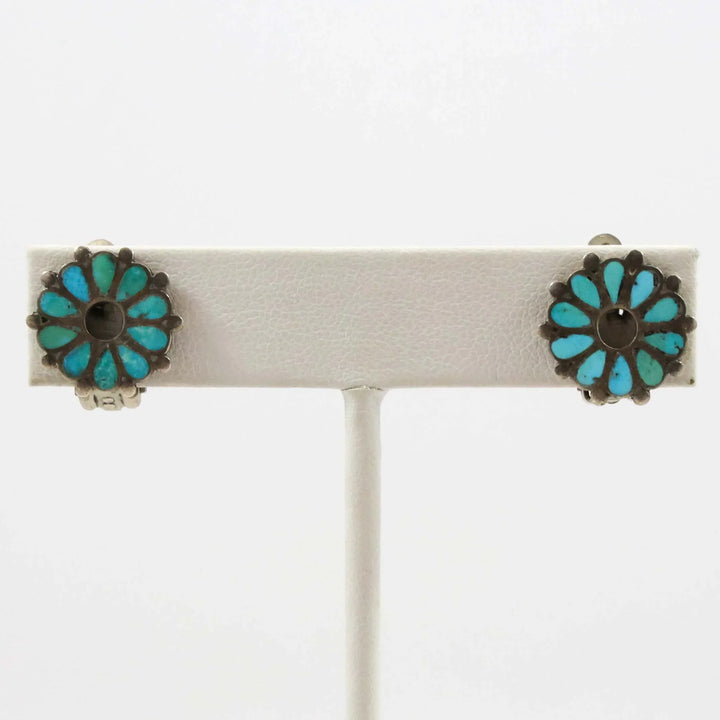 1940s Turquoise Clip Earrings