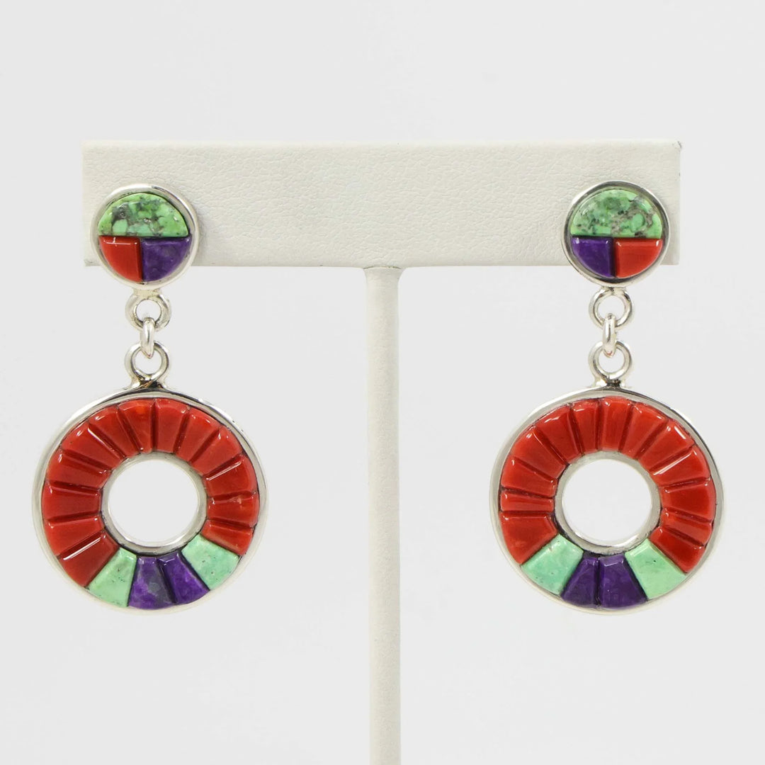 Multi-Stone Inlay Earrings