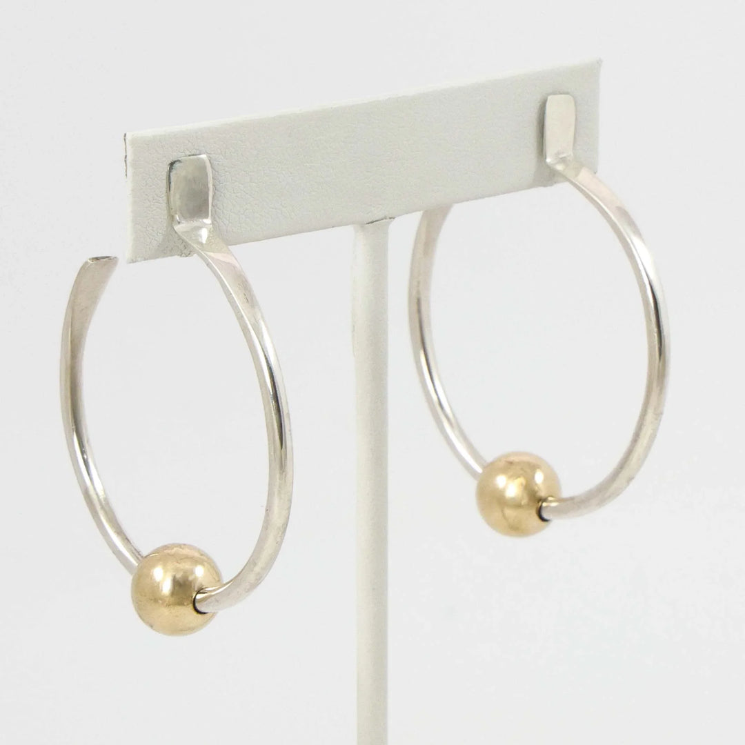 Gold and Silver Hoop Earrings