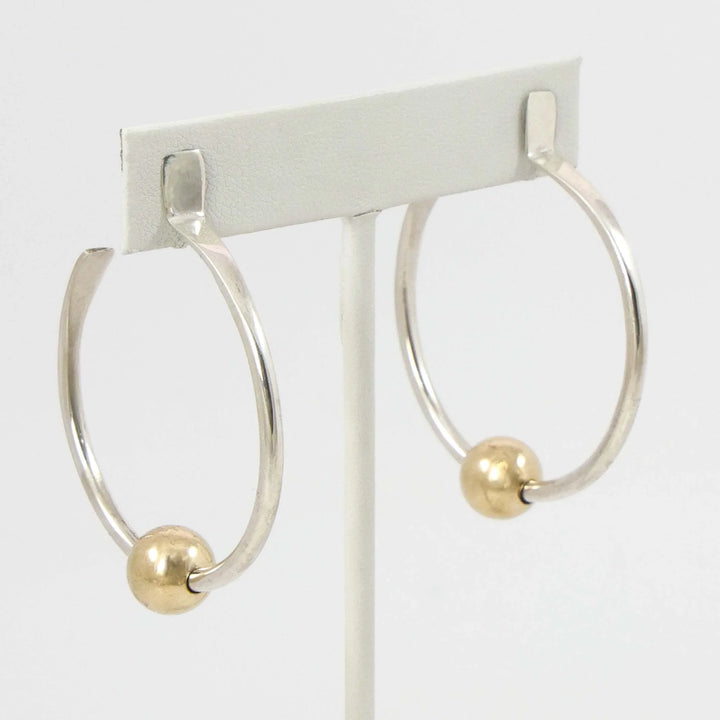 Gold and Silver Hoop Earrings