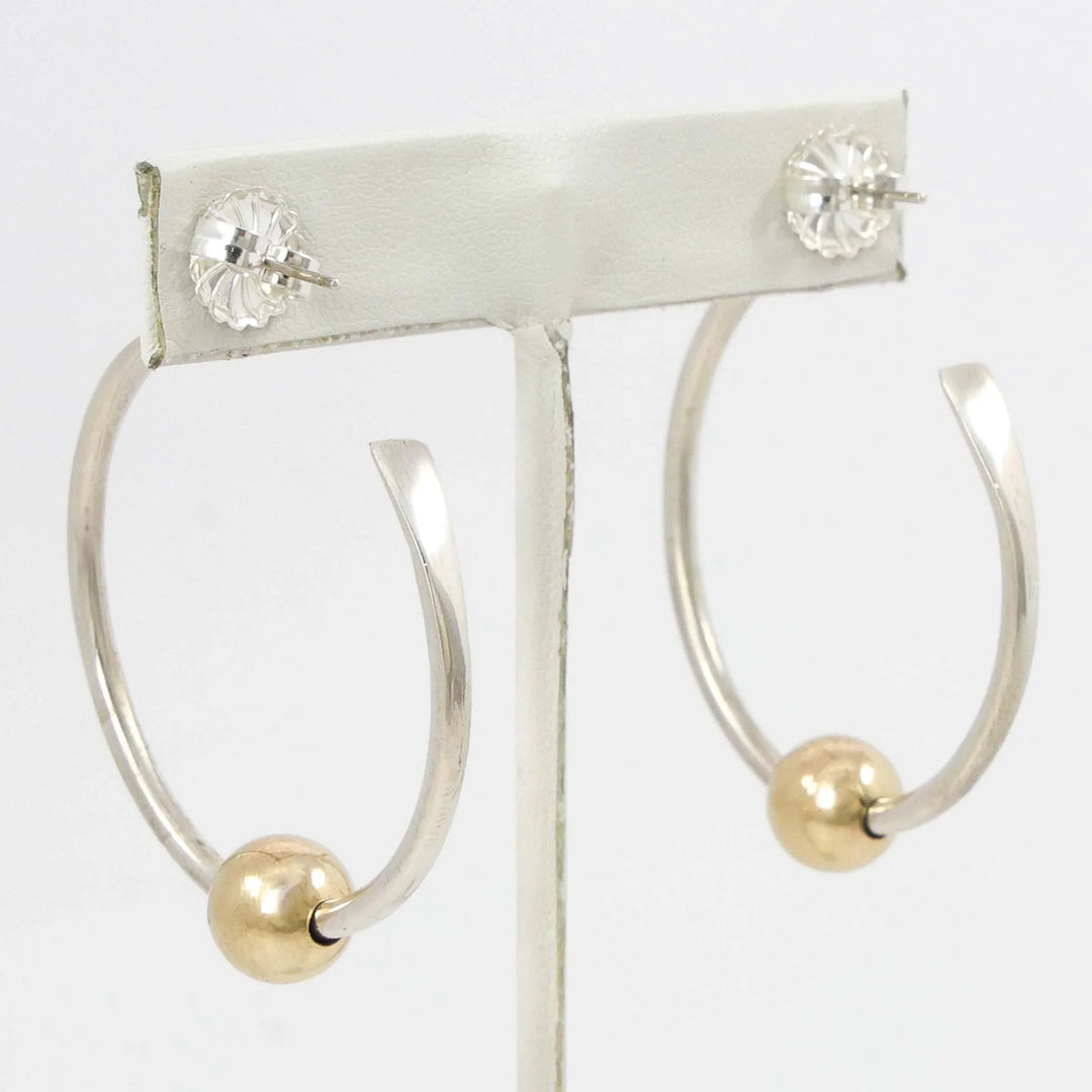 Gold and Silver Hoop Earrings
