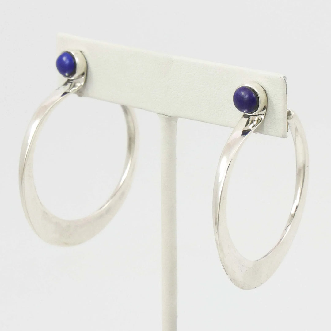 Lapis Hoop Earrings