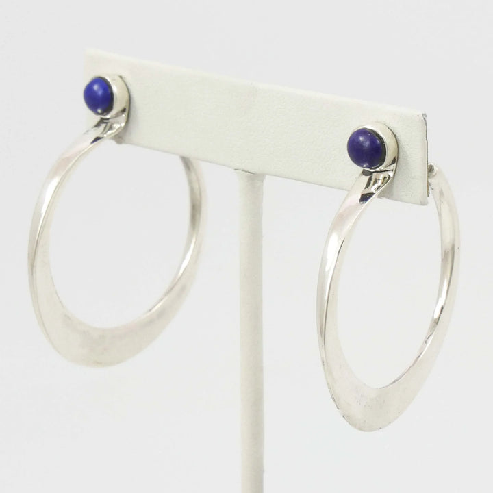 Lapis Hoop Earrings
