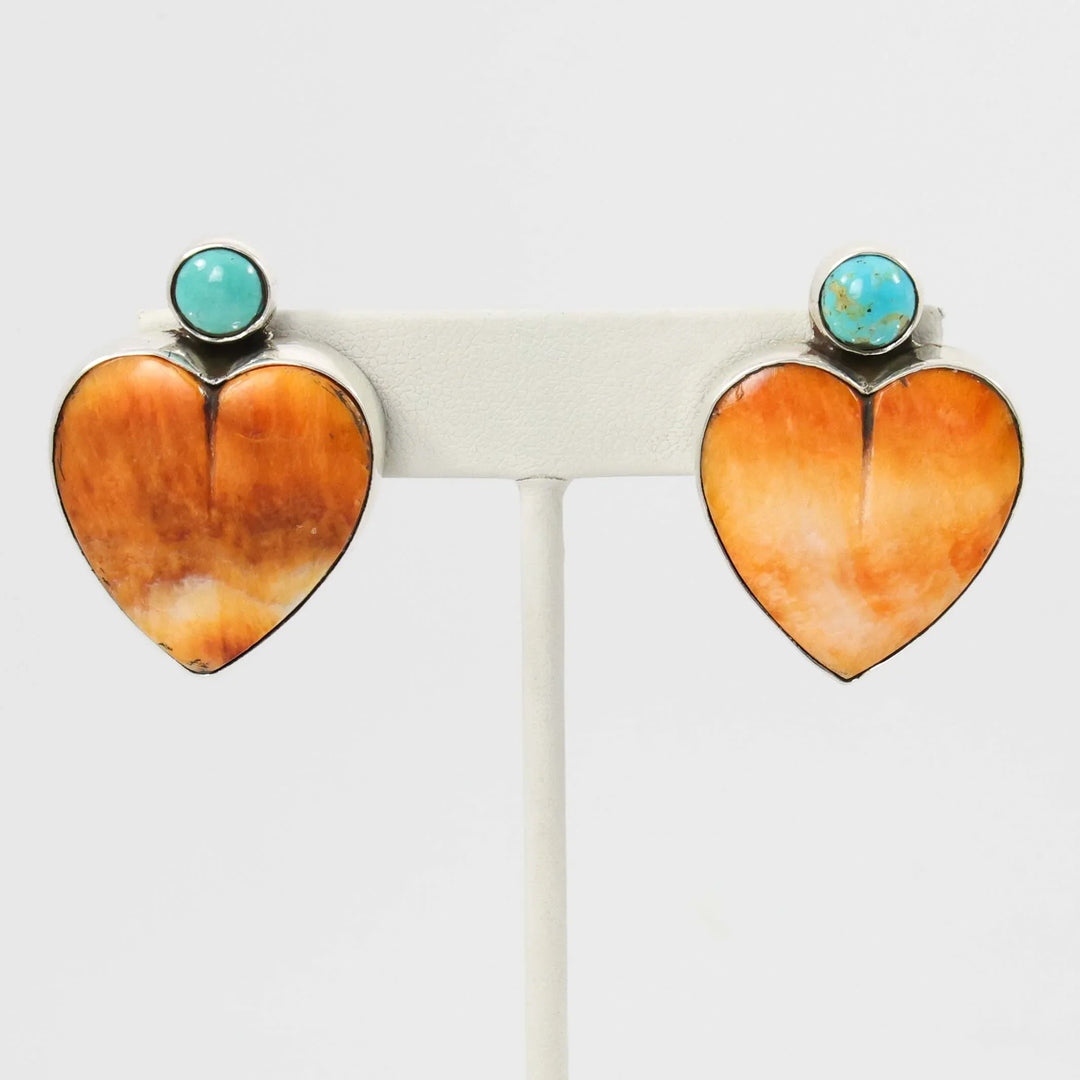 Spiny Oyster Heart Earrings