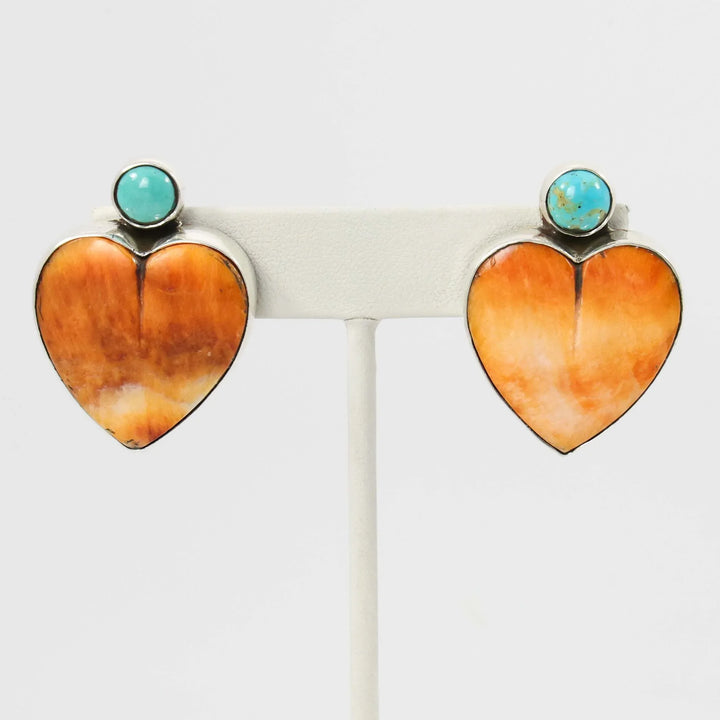 Spiny Oyster Heart Earrings