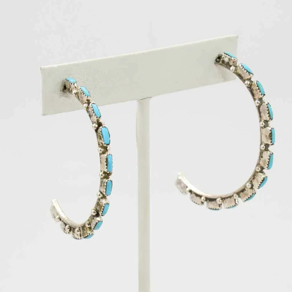 Turquoise Hoop Earrings