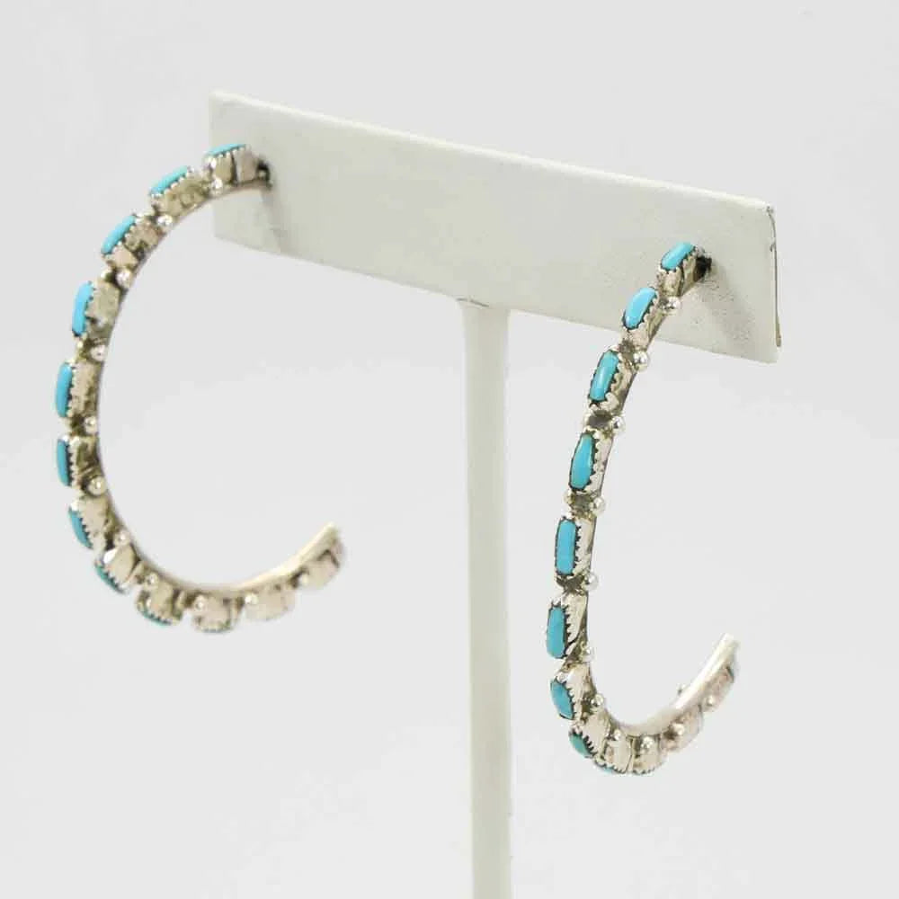Turquoise Hoop Earrings