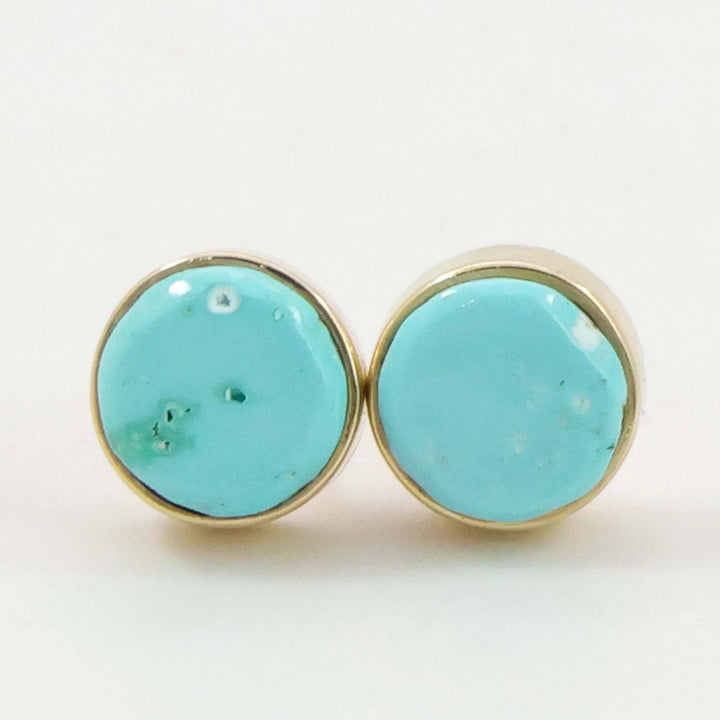 Gold Fox Turquoise Earrings