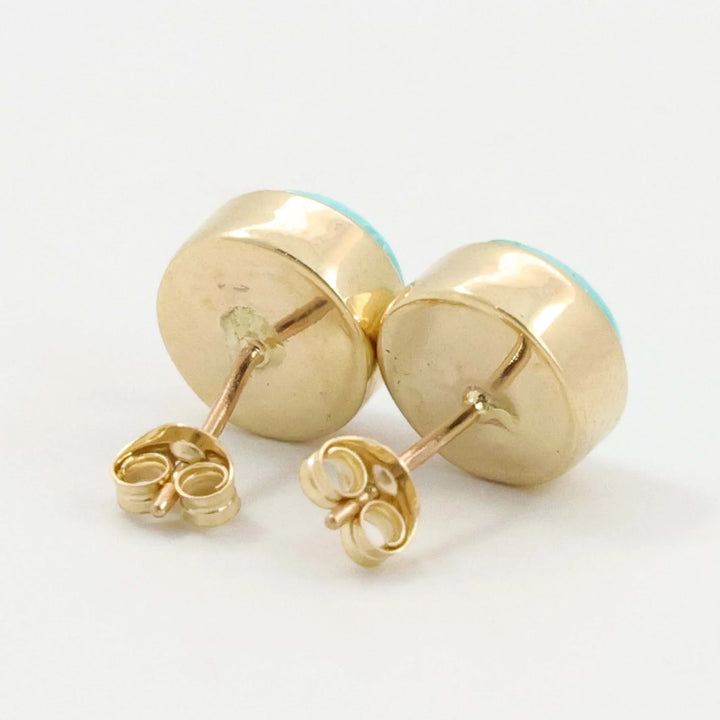 Gold Fox Turquoise Earrings