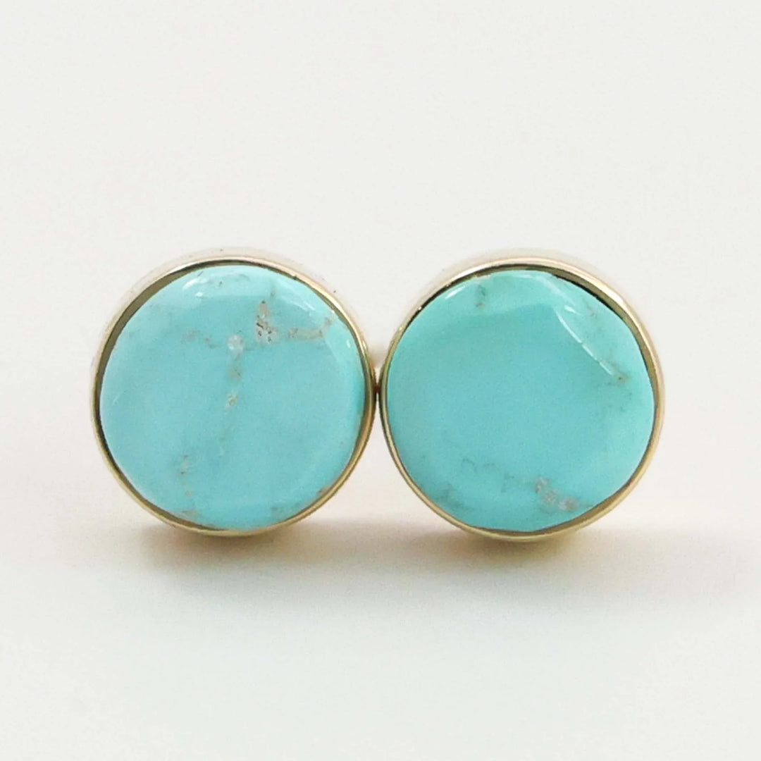 Gold Fox Turquoise Earrings