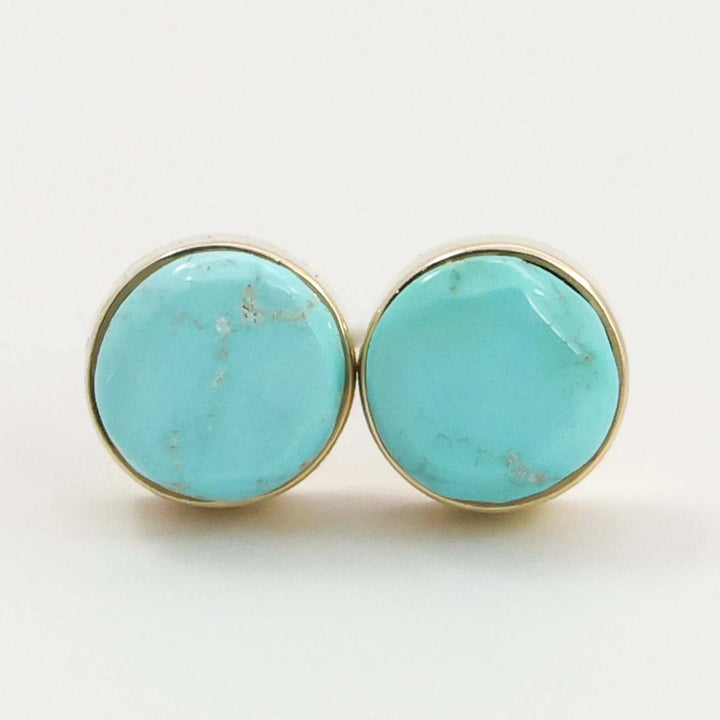 Gold Fox Turquoise Earrings