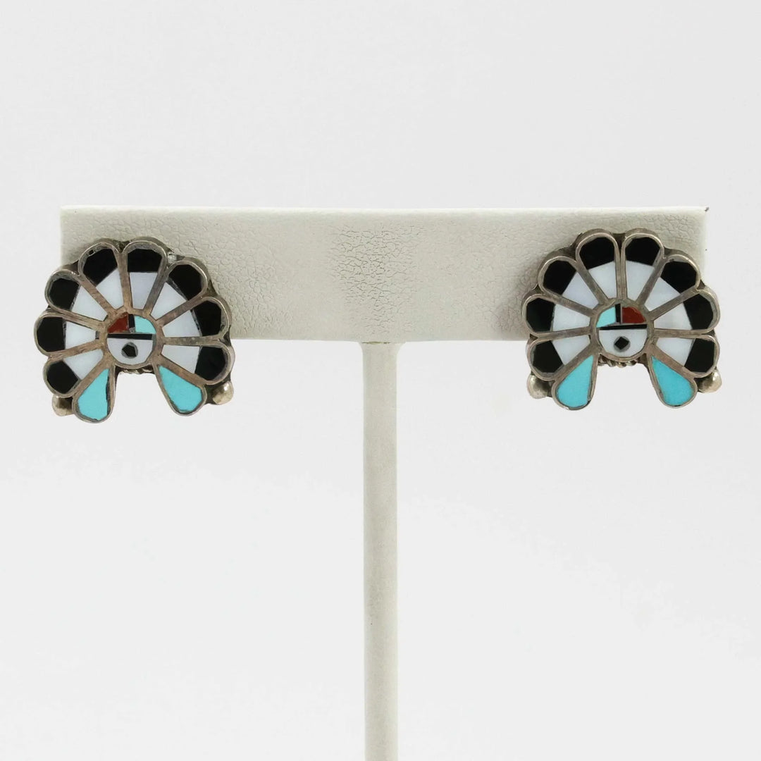 1960s Sunface Clip Earrings