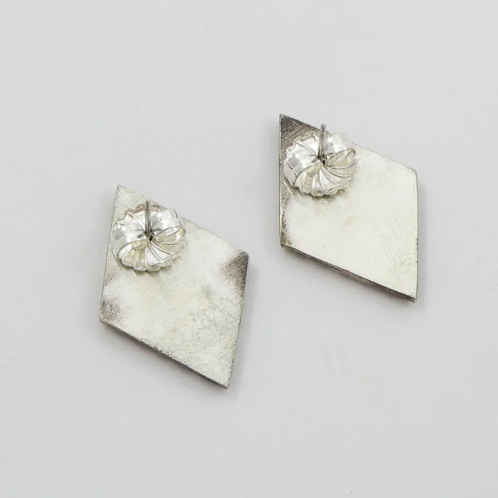 1950s Geometric Inlay Earrings