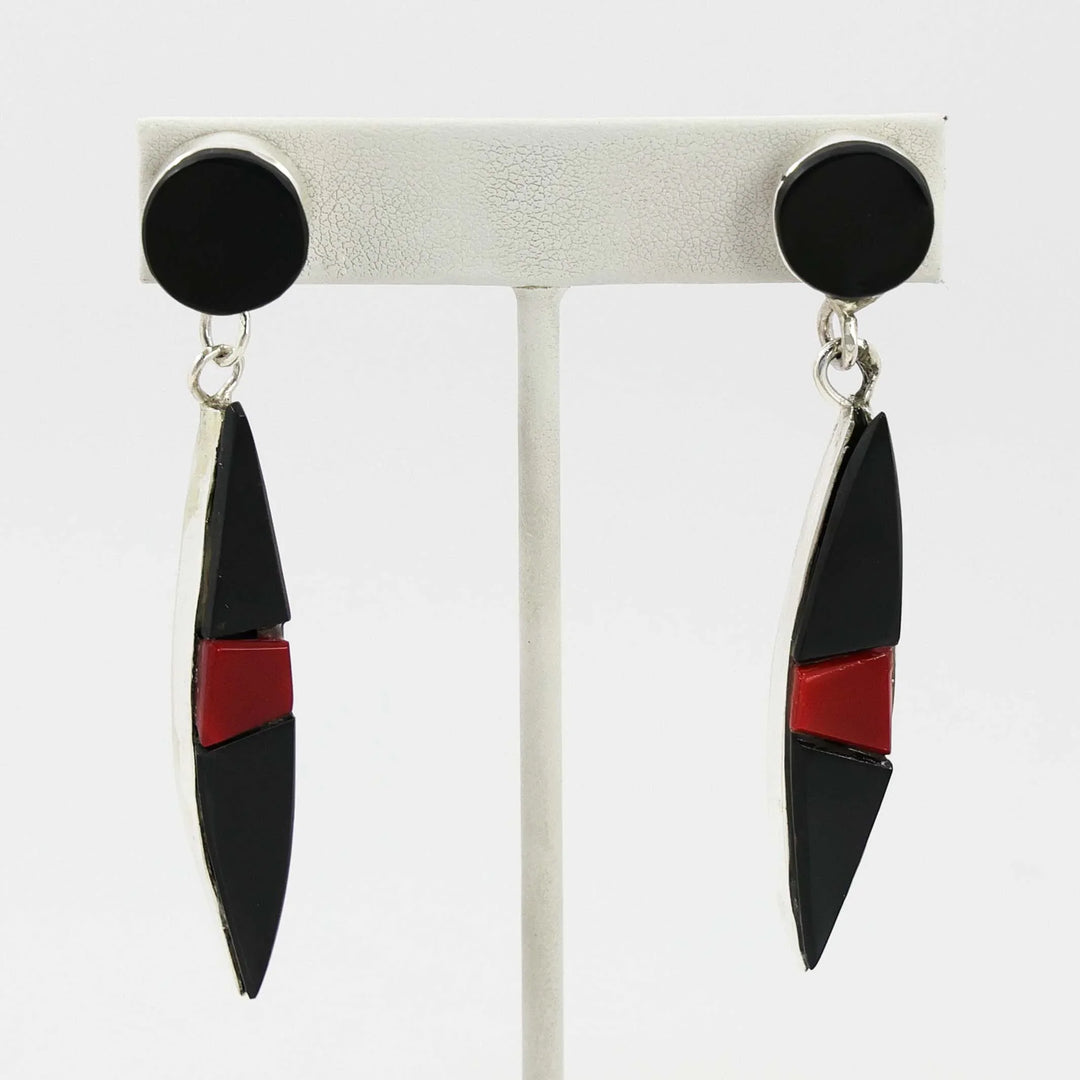 Black Jade and Rosarita Earrings