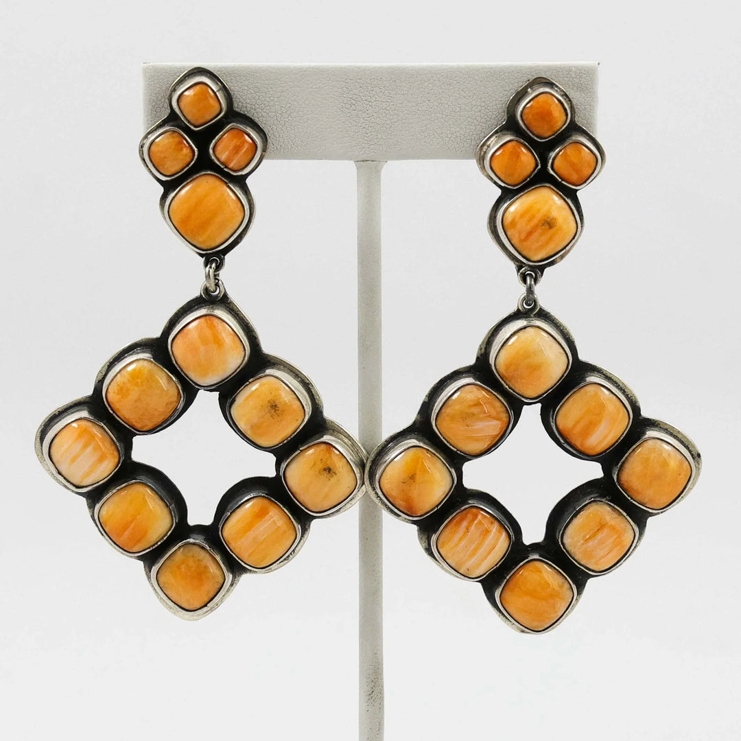 Clip Spiny Oyster Shell Earrings