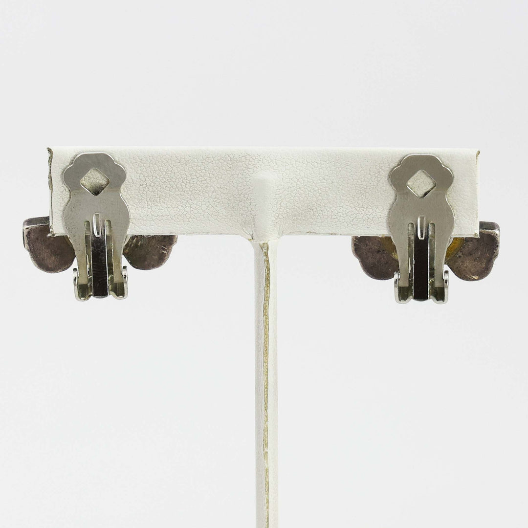 1930s Rain Cloud Clip Earrings