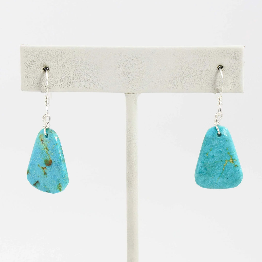 Sleeping Beauty Turquoise Slab Earrings