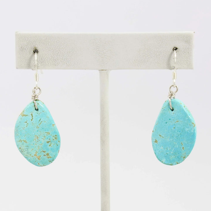 Sleeping Beauty Turquoise Slab Earrings