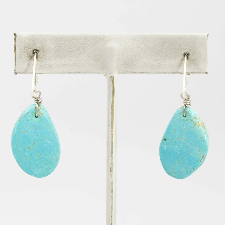 Sleeping Beauty Turquoise Slab Earrings