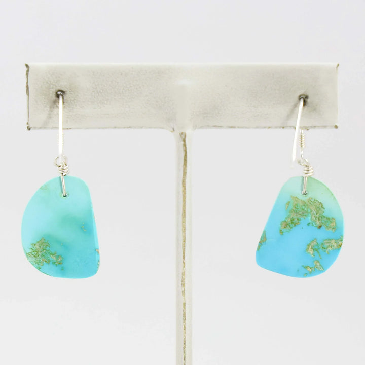 Sleeping Beauty Turquoise Slab Earrings
