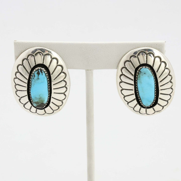 Morenci Turquoise Clip Earrings