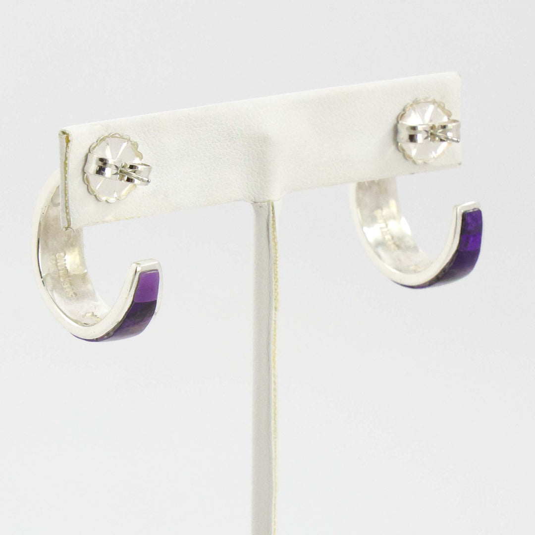 Sugilite Hoop Earrings