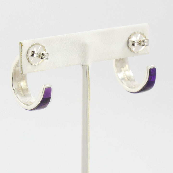 Sugilite Hoop Earrings