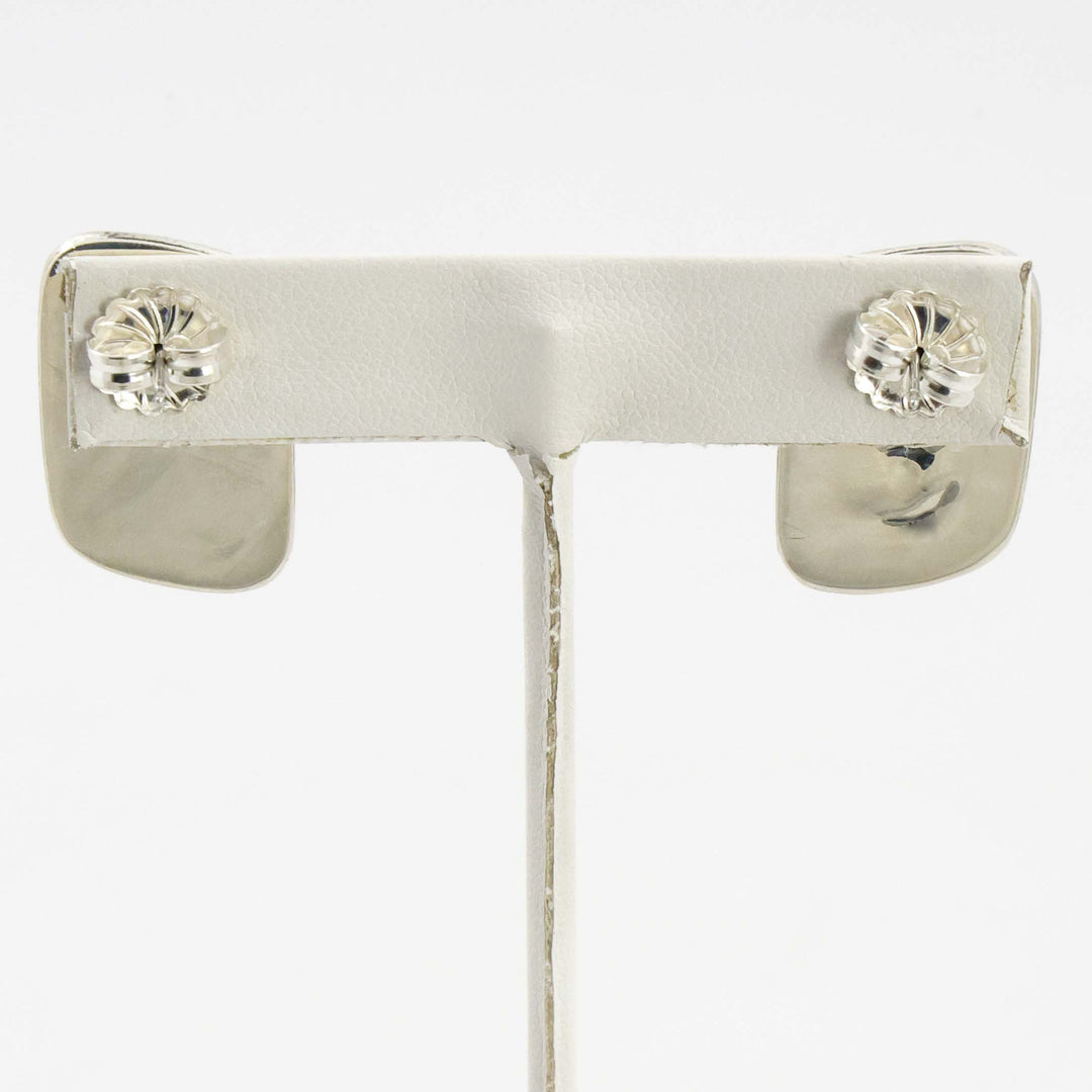 1940s Blue Gem Turquoise Earrings