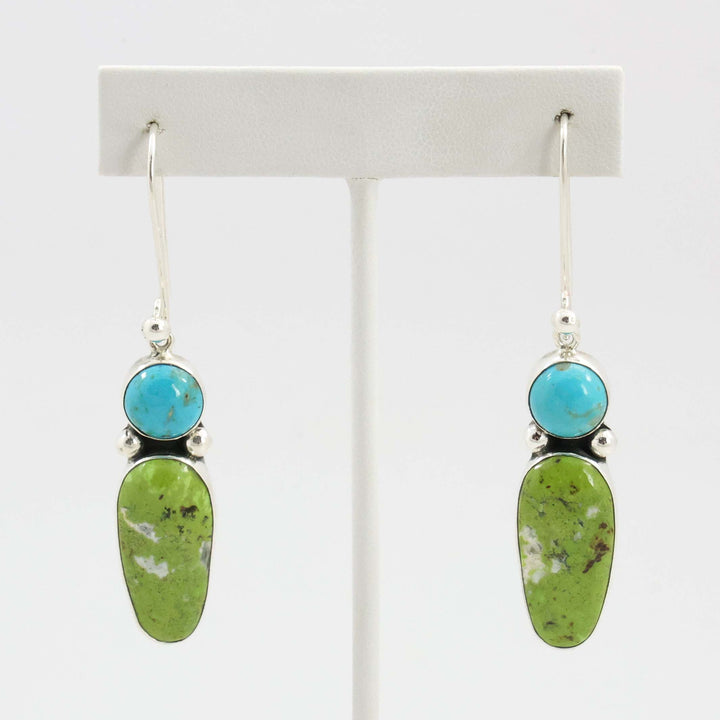 Turquoise and Gaspeite Earrings
