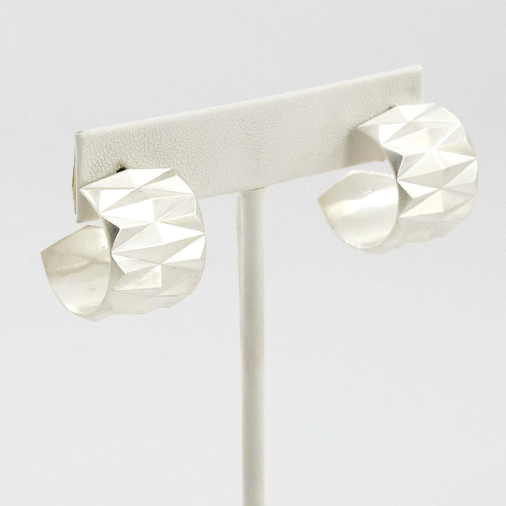 Diamond Peak Hoop Earrings