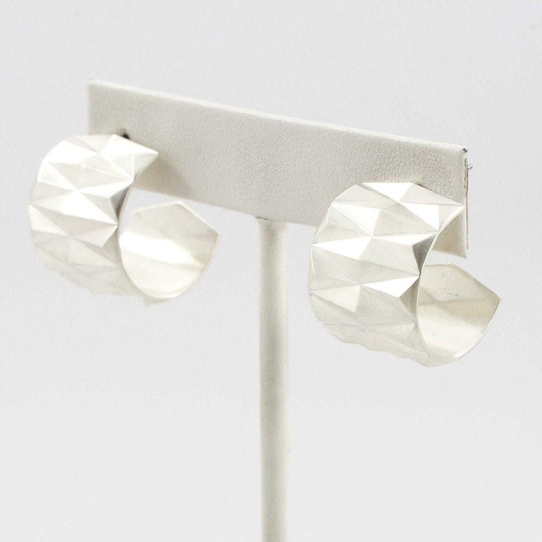 Diamond Peak Hoop Earrings