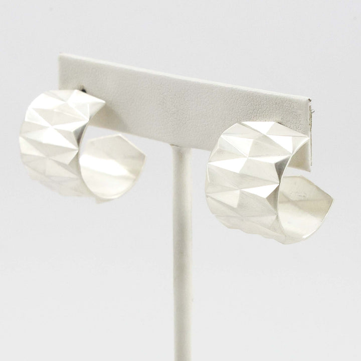 Diamond Peak Hoop Earrings