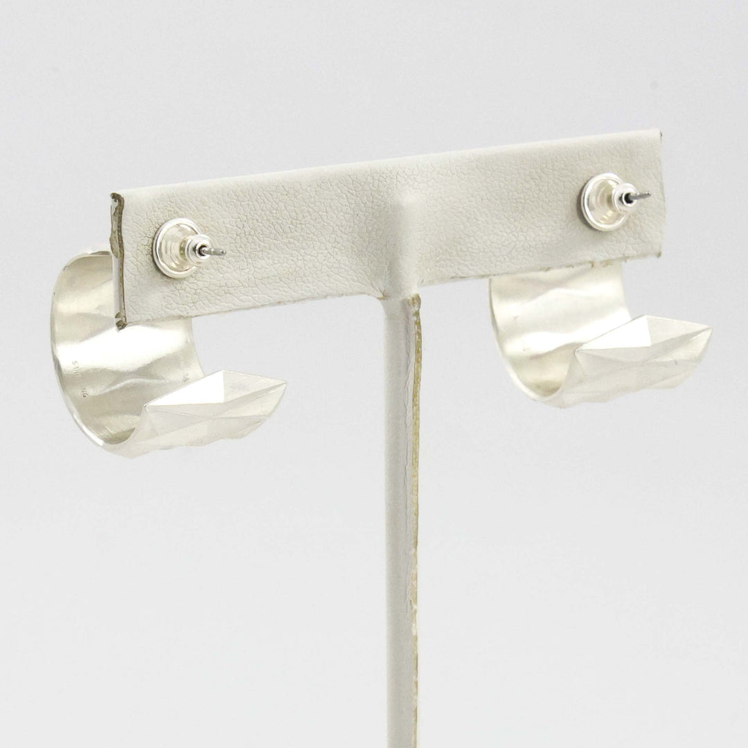 Diamond Peak Hoop Earrings